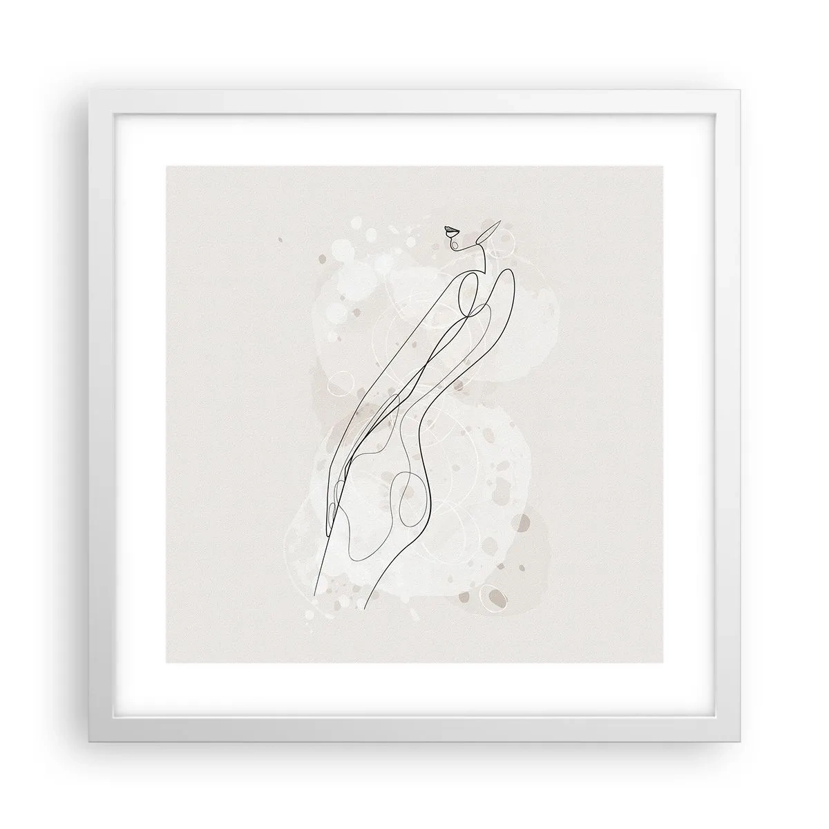 Pôster em moldura branca - Errar o olhar - 40x40 cm