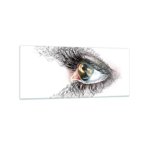 Quadro em vidro - Olhe diretamente para a alma - 120x50 cm