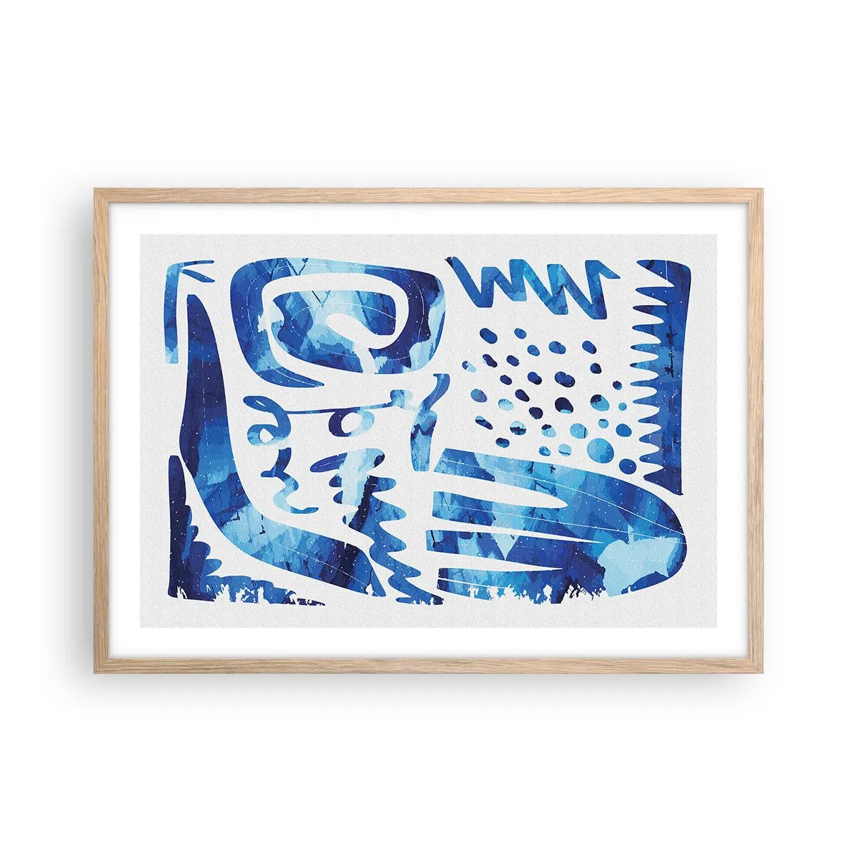 Pôster com moldura de carvalho claro - Voltar às raízes - 70x50 cm