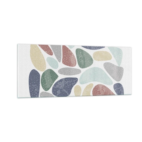 Quadro em vidro - Um mosaico de cores em pó - 100x40 cm