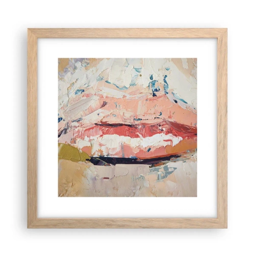 Pôster com moldura de carvalho claro - Desperta os sentidos - 30x30 cm