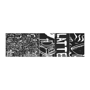 Amostra de Papel de Parede Standard Eco - Tudo o que precisa é... - Gastronomia, Mural, Grafite - 100x30 cm