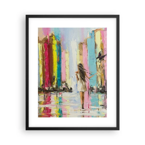 Pôster com moldura preta - Segue-me - 40x50 cm