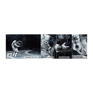 Amostra de papel de parede Premium Sand - Na Via Láctea - Cosmos, Astronauta, Fantasia - 100x30 cm