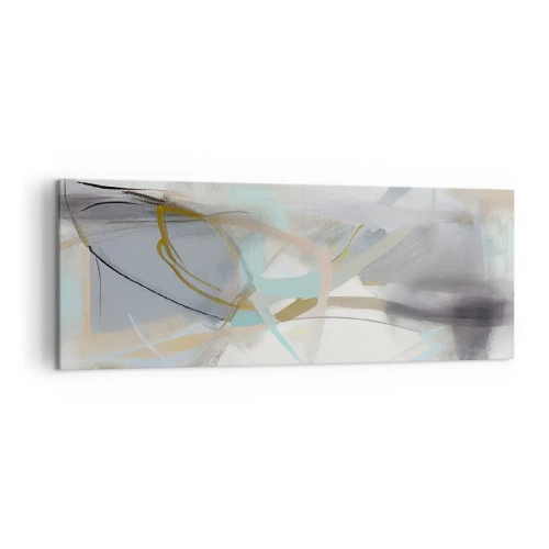 Quadro em tela - Abstração enevoada - 140x50 cm