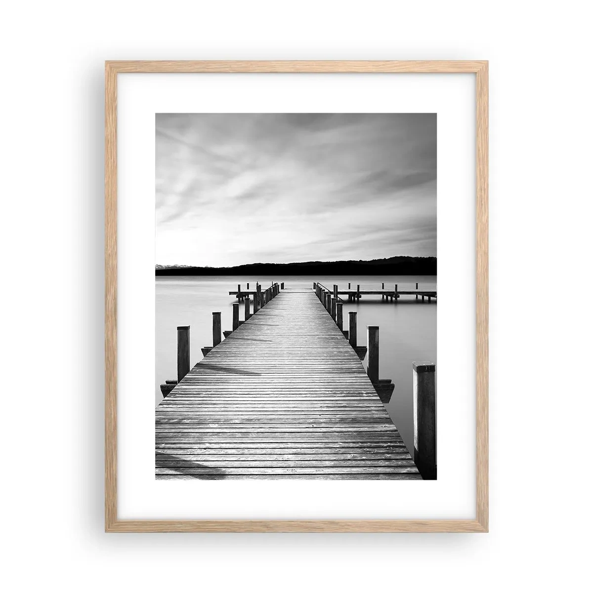 Pôster com moldura de carvalho claro - A fonte da tranquilidade - 40x50 cm