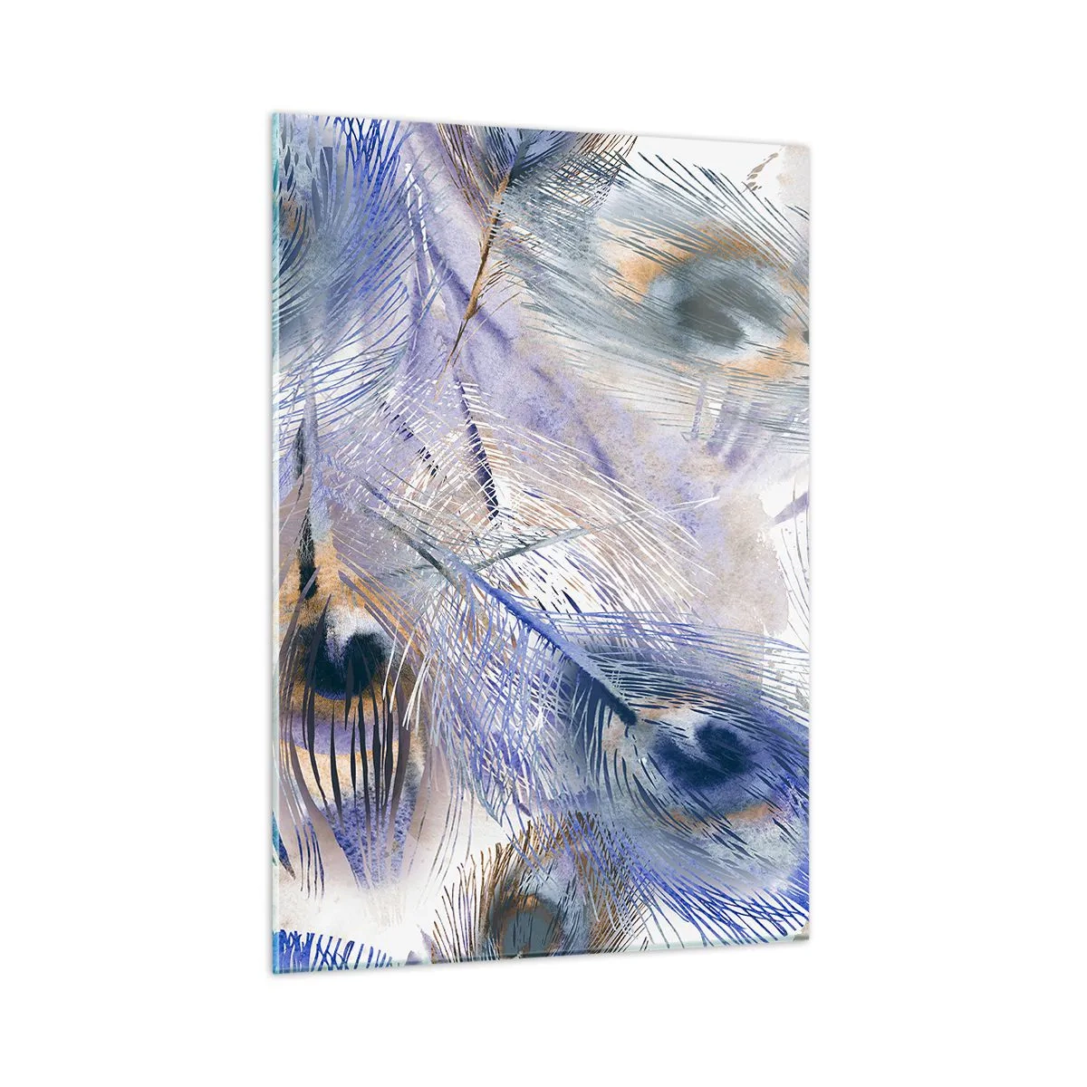 Quadro em vidro - Composição do pavão - 50x70 cm