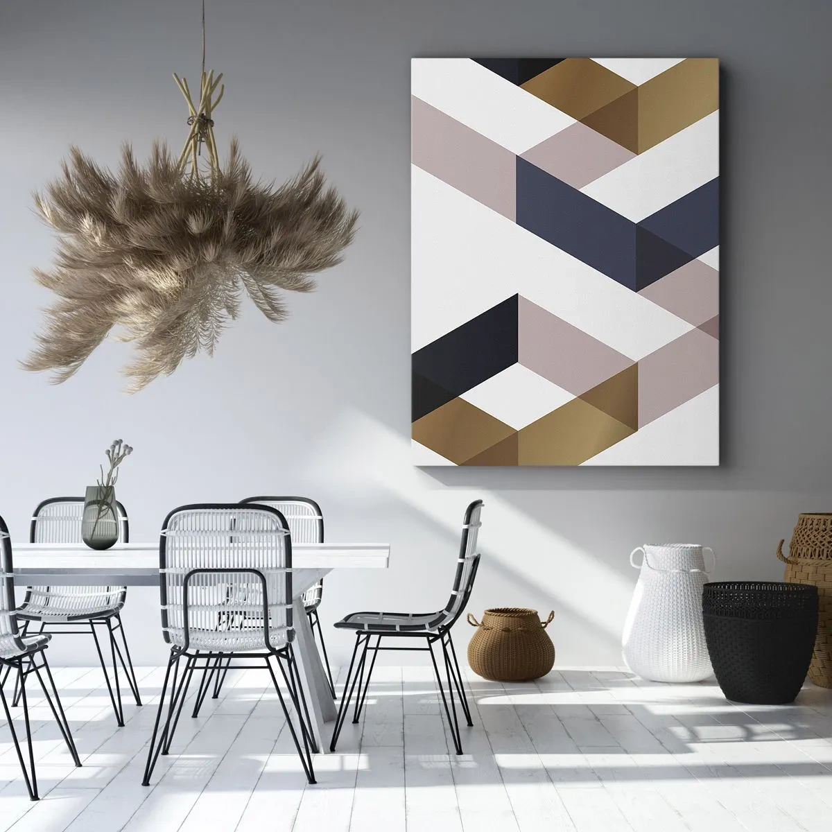 Quadro em tela - Planos e ângulos - 50x70 cm