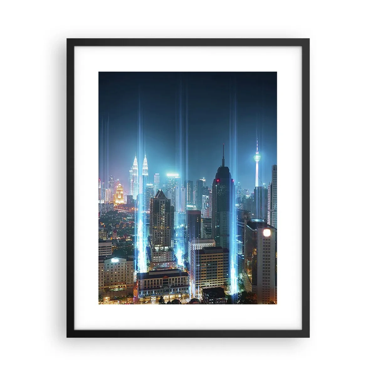 Pôster com moldura preta - De Berlim para o céu - 40x50 cm