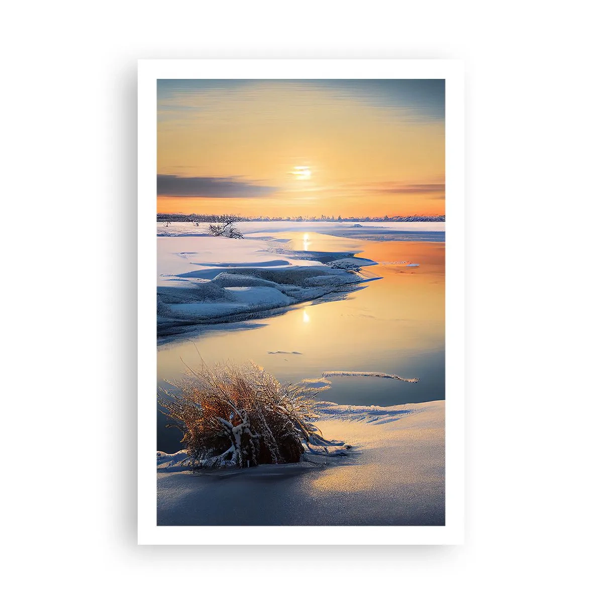 Pôster - Pôr do sol de inverno - 61x91 cm