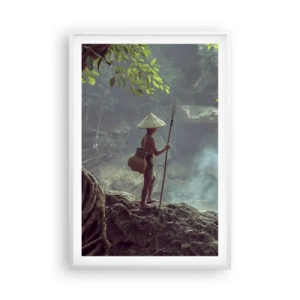 Pôster em moldura branca - Amigo da natureza - 61x91 cm