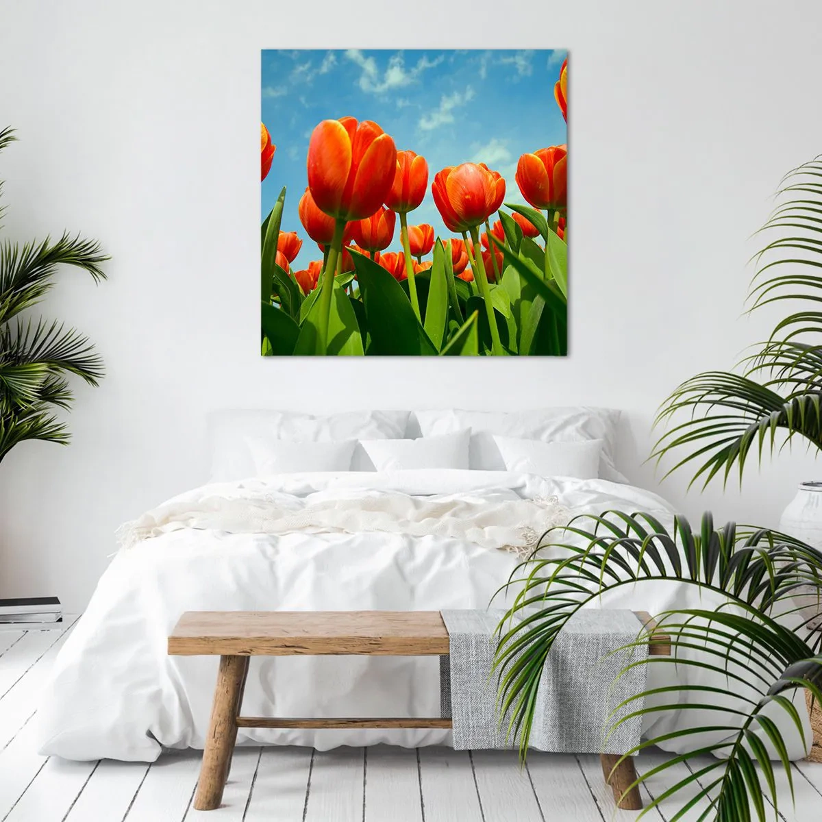 Quadro em tela - Além do céu azul, nada mais é necessário na vida - 50x50 cm