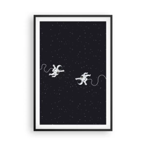 Pôster com moldura preta - Emaranhado Cósmico - 61x91 cm