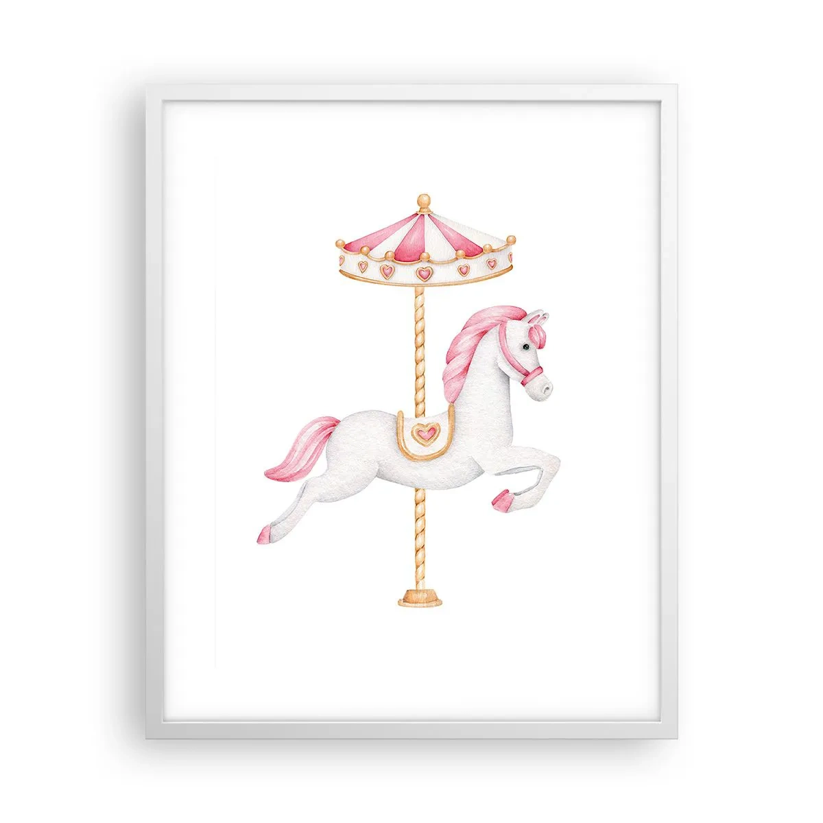 Pôster em moldura branca - Caiu no chão - 40x50 cm