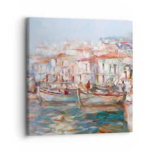 Quadro em tela - Férias em pastel - 30x30 cm