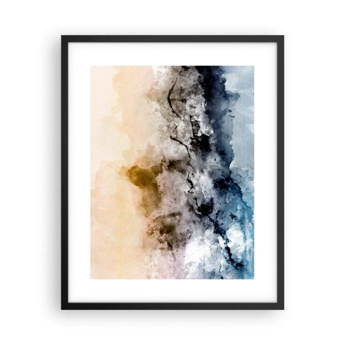 Pôster com moldura preta - Imersos no tumulto do nevoeiro - 40x50 cm