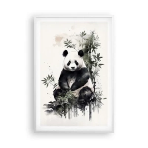 Pôster em moldura branca - Saudações da China - 61x91 cm