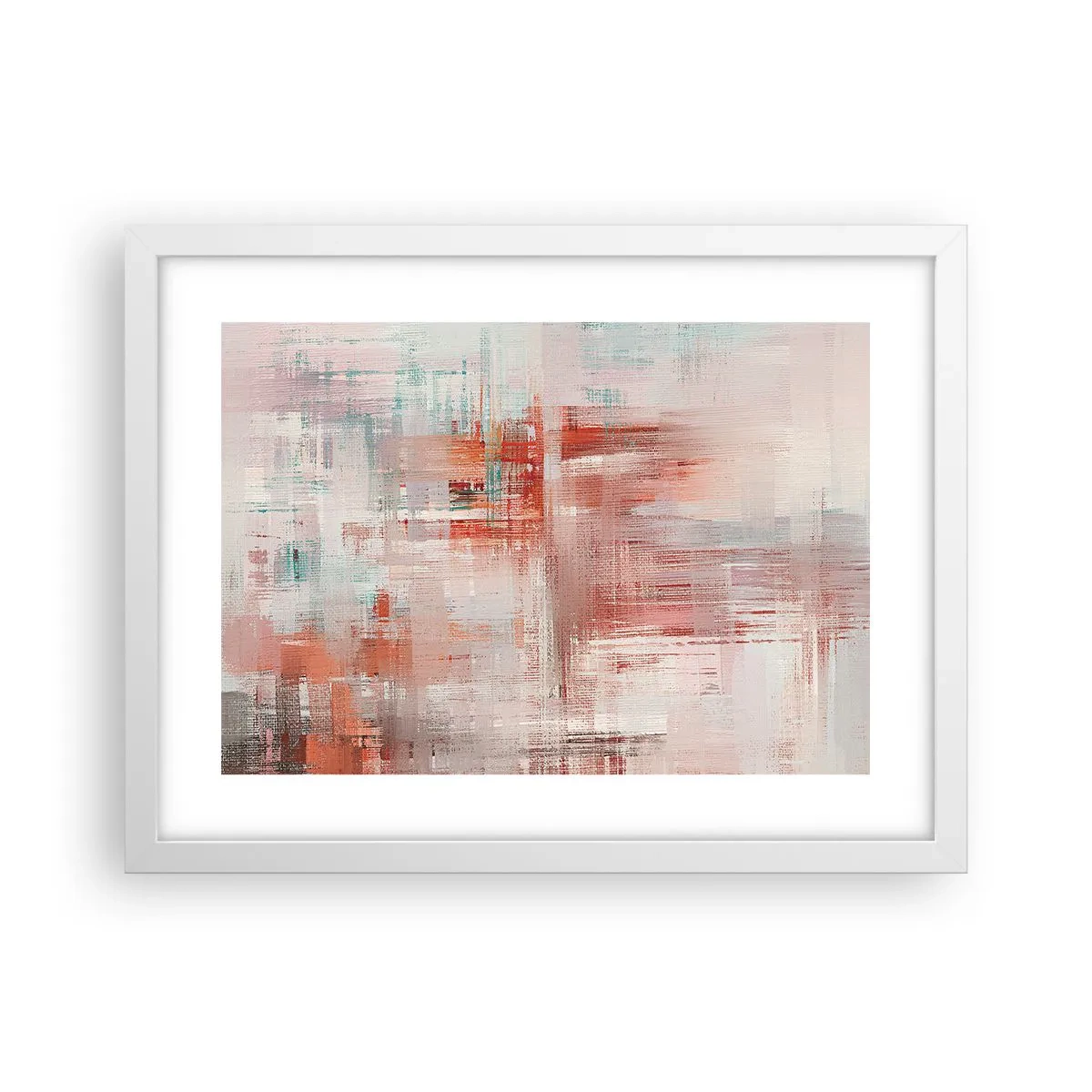 Pôster em moldura branca - Nebuloso. Mas rosa - 40x30 cm