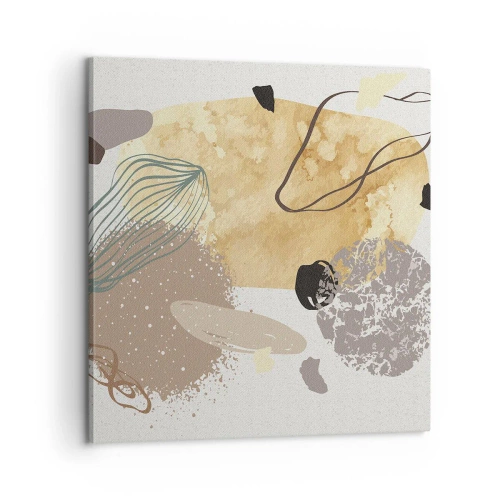 Quadro em tela - Plumcologia aplicada - 60x60 cm
