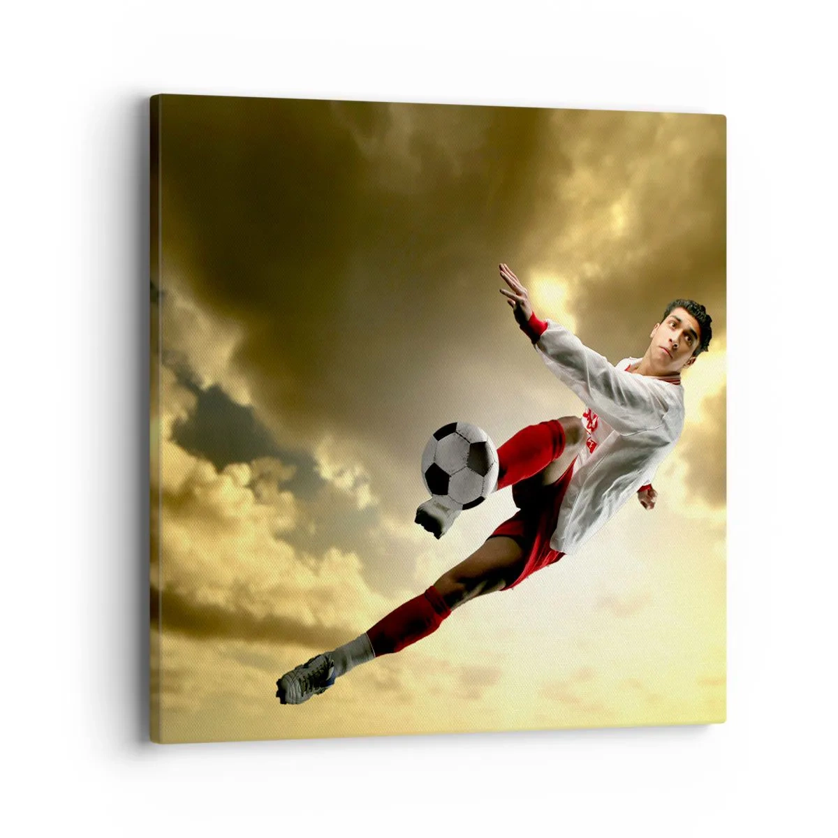 Quadro em tela - O céu do futebol - 40x40 cm