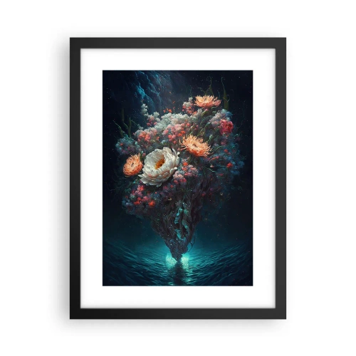 Pôster com moldura preta - Um estranho jardim - 30x40 cm