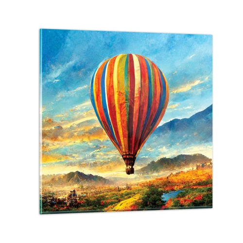 Quadro em vidro - Com silêncio enxergas mais - 70x70 cm