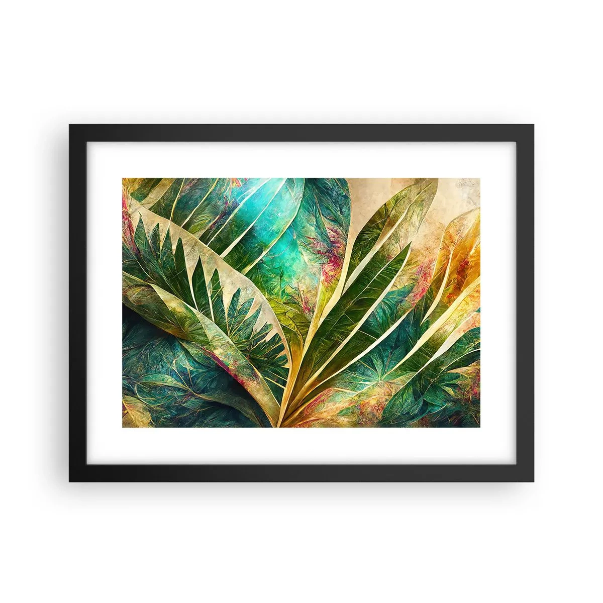Pôster com moldura preta - As cores dos trópicos - 40x30 cm