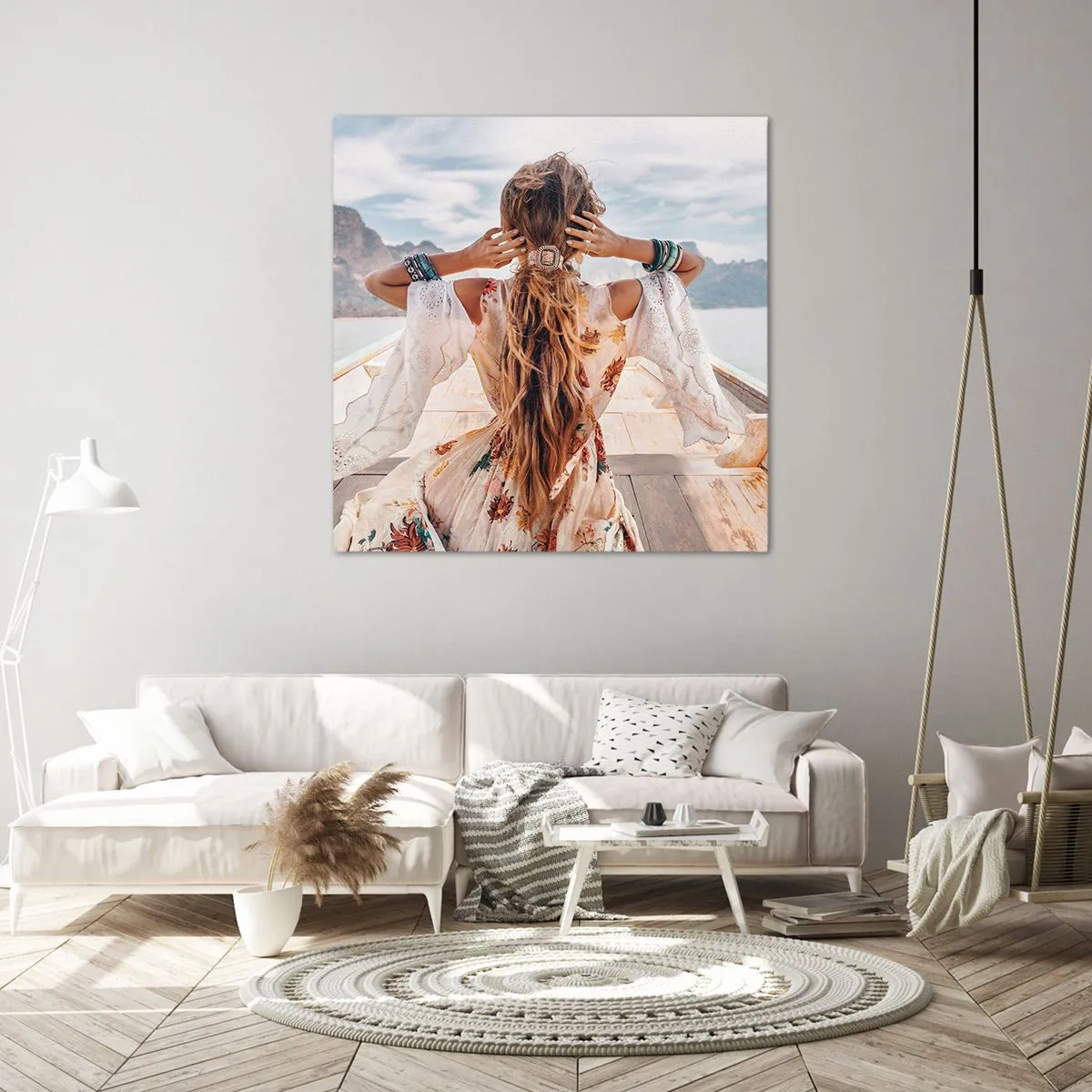 Quadro em tela - A caminho da felicidade - 70x70 cm