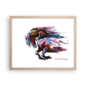 Pôster com moldura de carvalho claro - Em êxtase - 50x40 cm