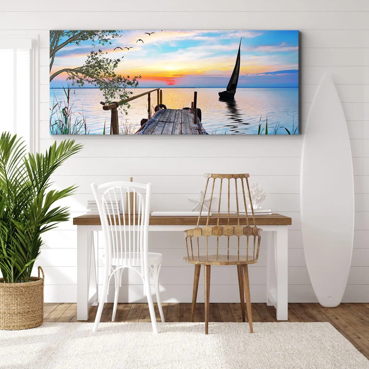 Quadro em tela - Boa noite - 100x40 cm