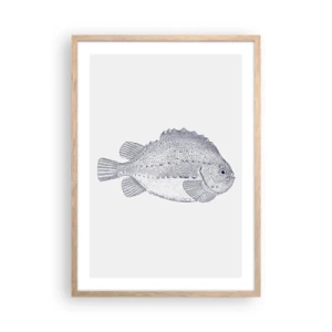 Pôster com moldura de carvalho claro - Para o álbum do naturalista - 50x70 cm