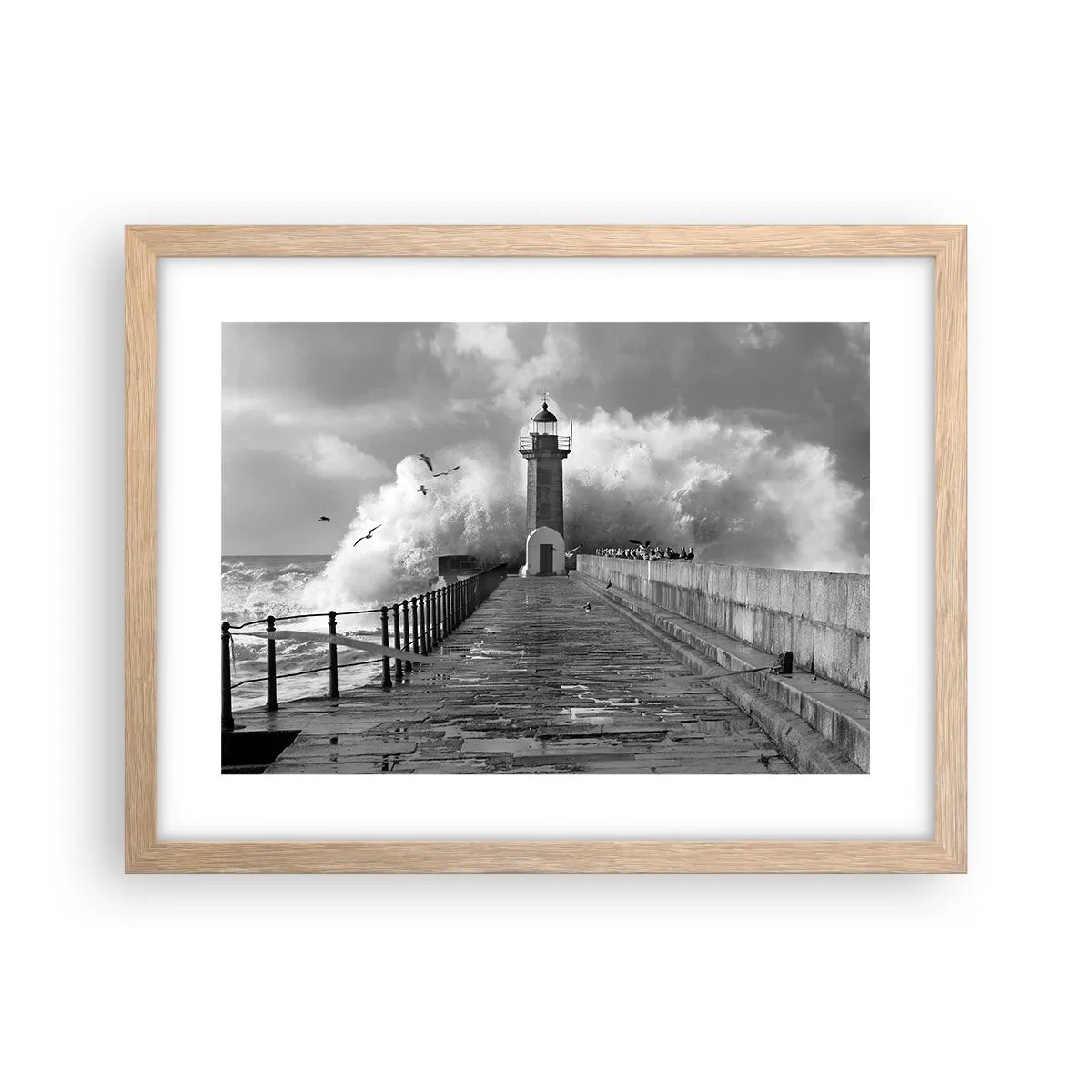 Pôster com moldura de carvalho claro - Destemida - 40x30 cm