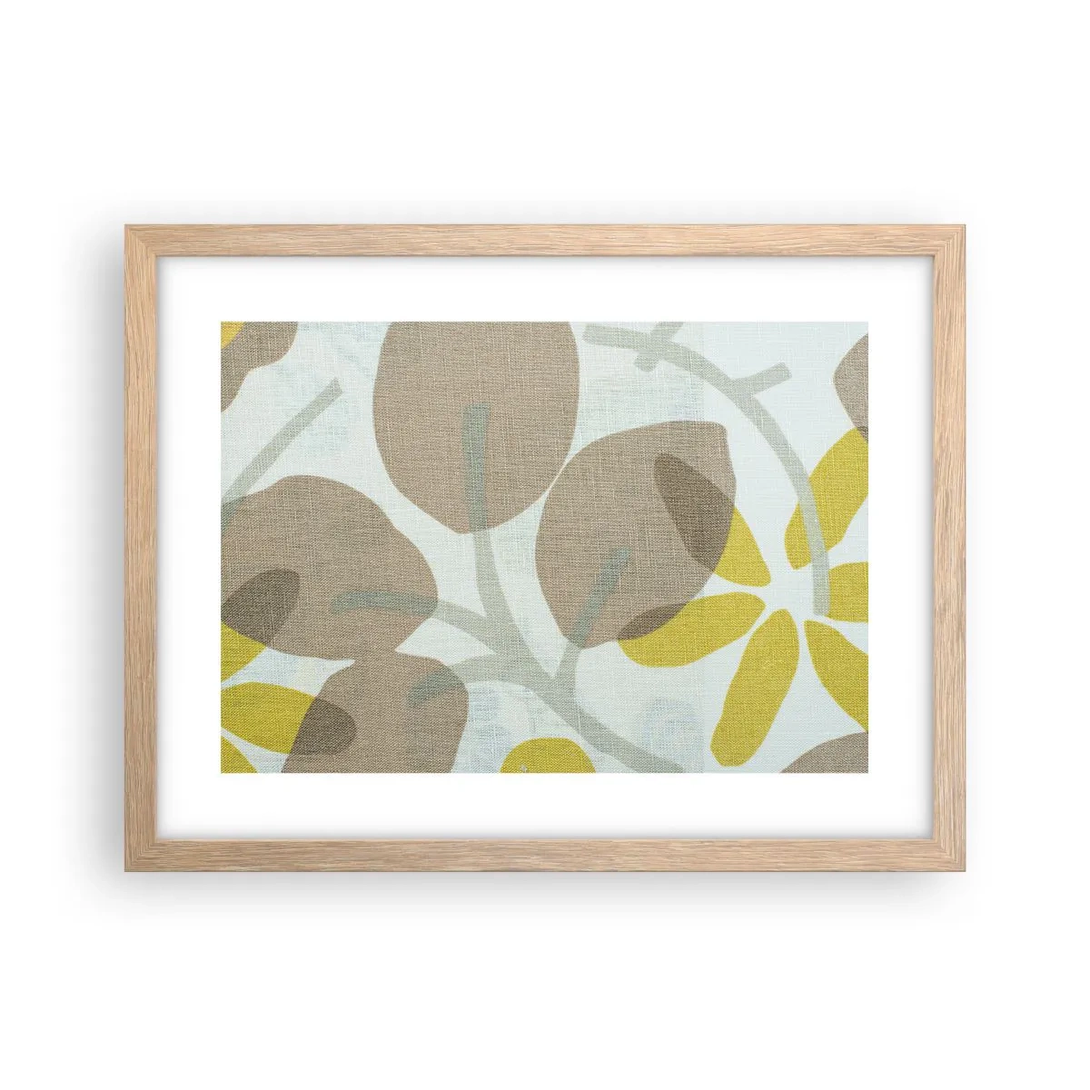Pôster com moldura de carvalho claro - Composição a pleno sol - 40x30 cm