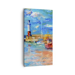 Quadro em tela - Tarde na baía do arco-íris - 55x100 cm