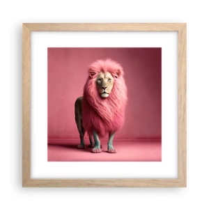 Pôster com moldura de carvalho claro - Não tens mais medo - 30x30 cm