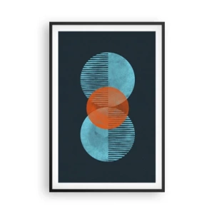 Pôster com moldura preta - Obras de arte simétricas - 61x91 cm
