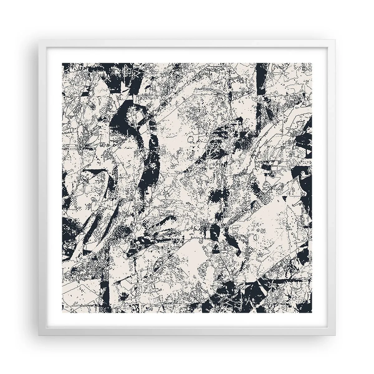 Pôster em moldura branca - Interpenetração de opostos - 60x60 cm