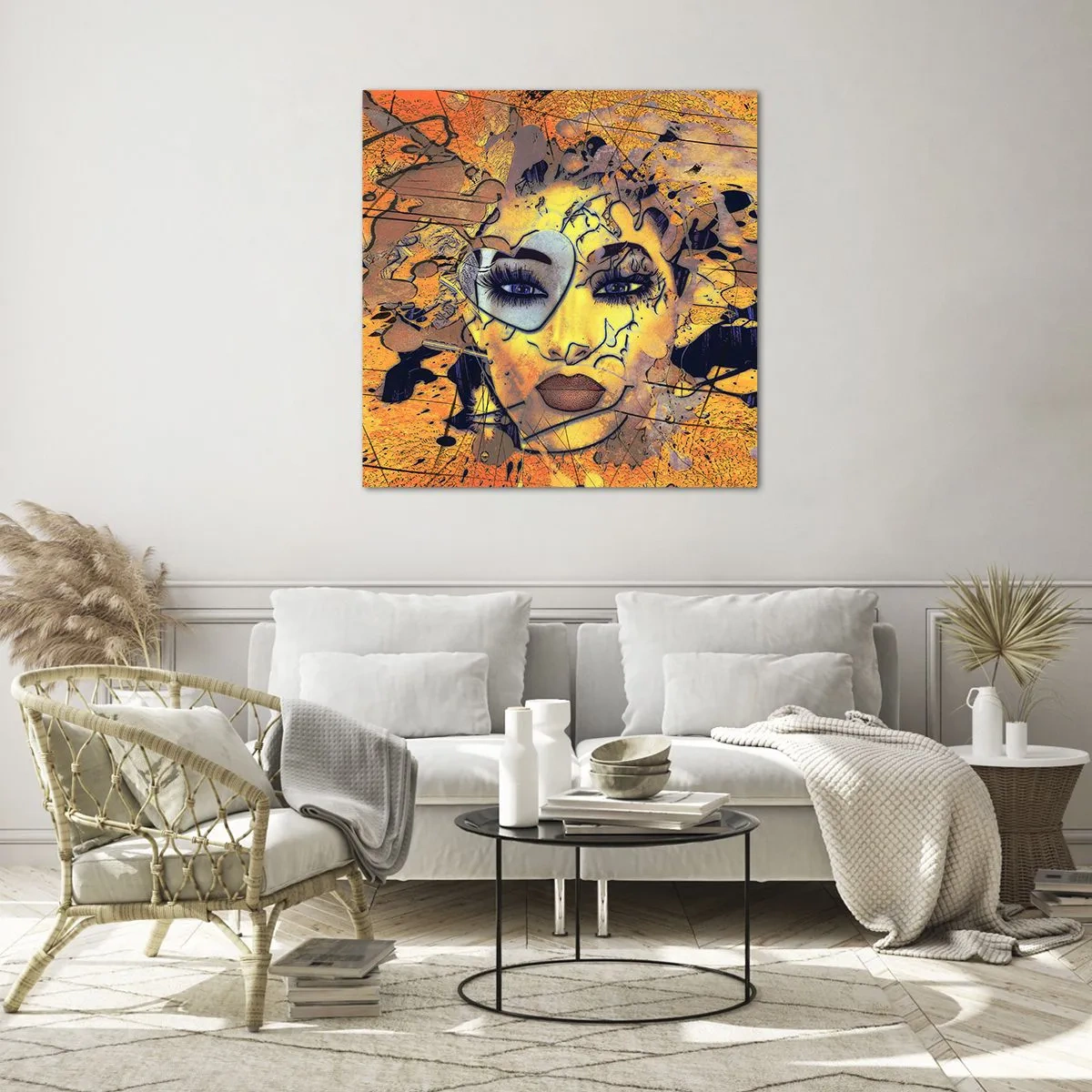 Quadro em vidro - Beleza ensolarada - 40x40 cm