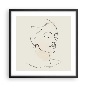 Pôster com moldura preta - Uma certa linha - 50x50 cm