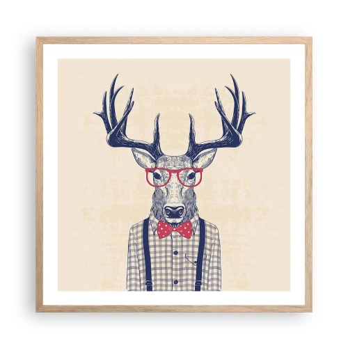 Pôster com moldura de carvalho claro - Extravagância engraçada - 60x60 cm