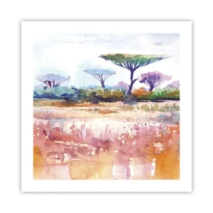 Pôster - Cores da savana - 50x50 cm