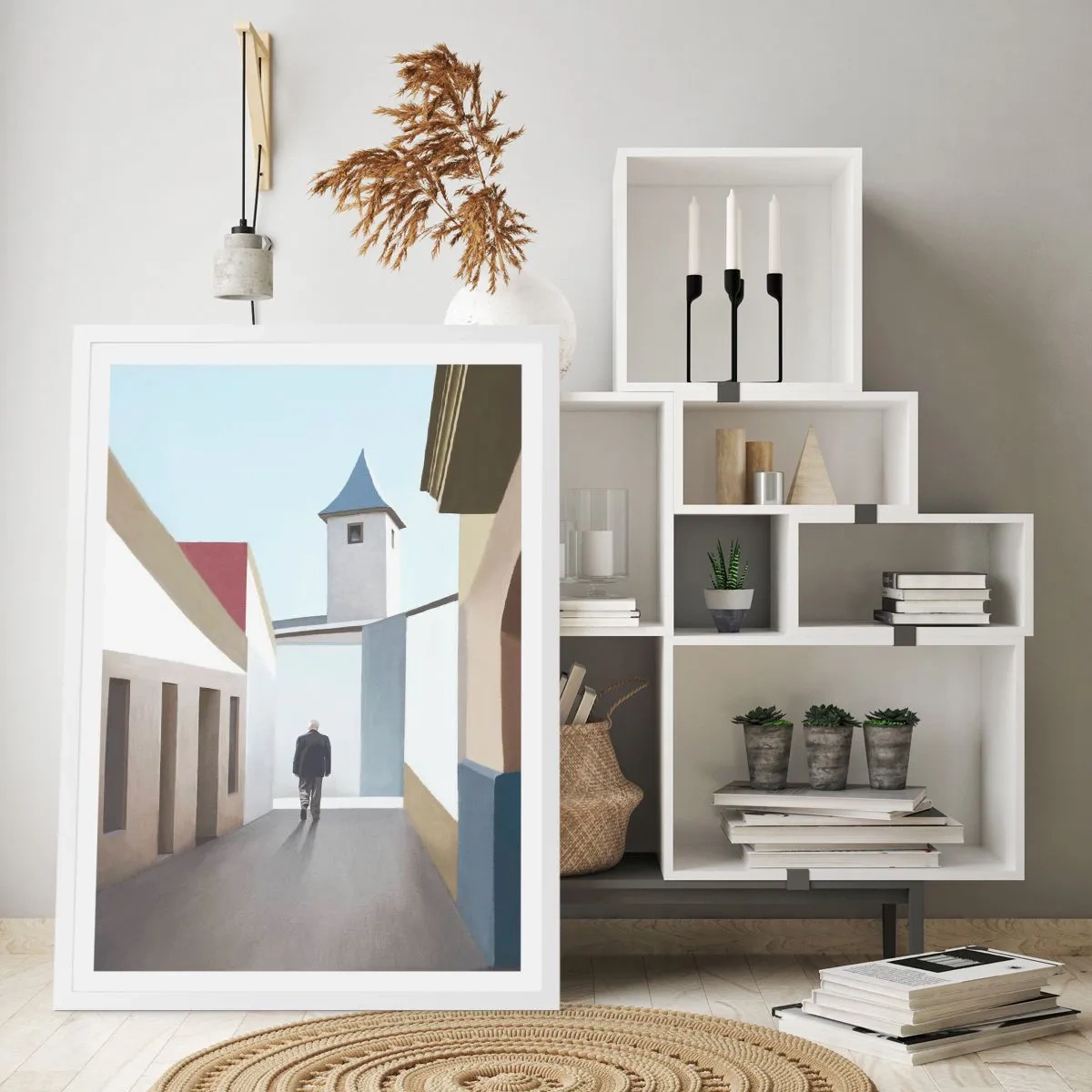 Pôster em moldura branca - Um passeio ensolarado - 50x70 cm