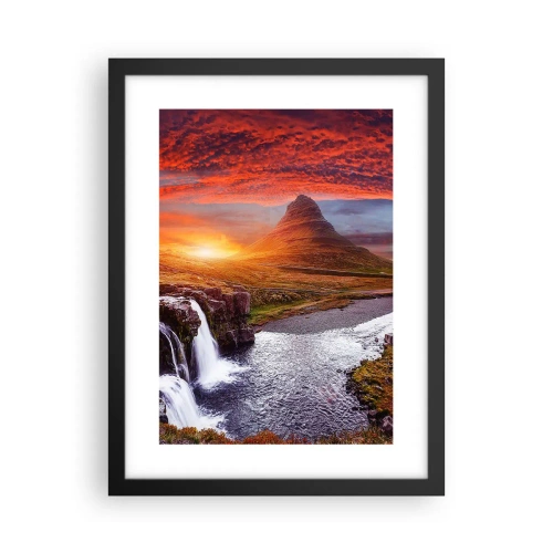 Pôster com moldura preta - A vista da Terra Média - 30x40 cm