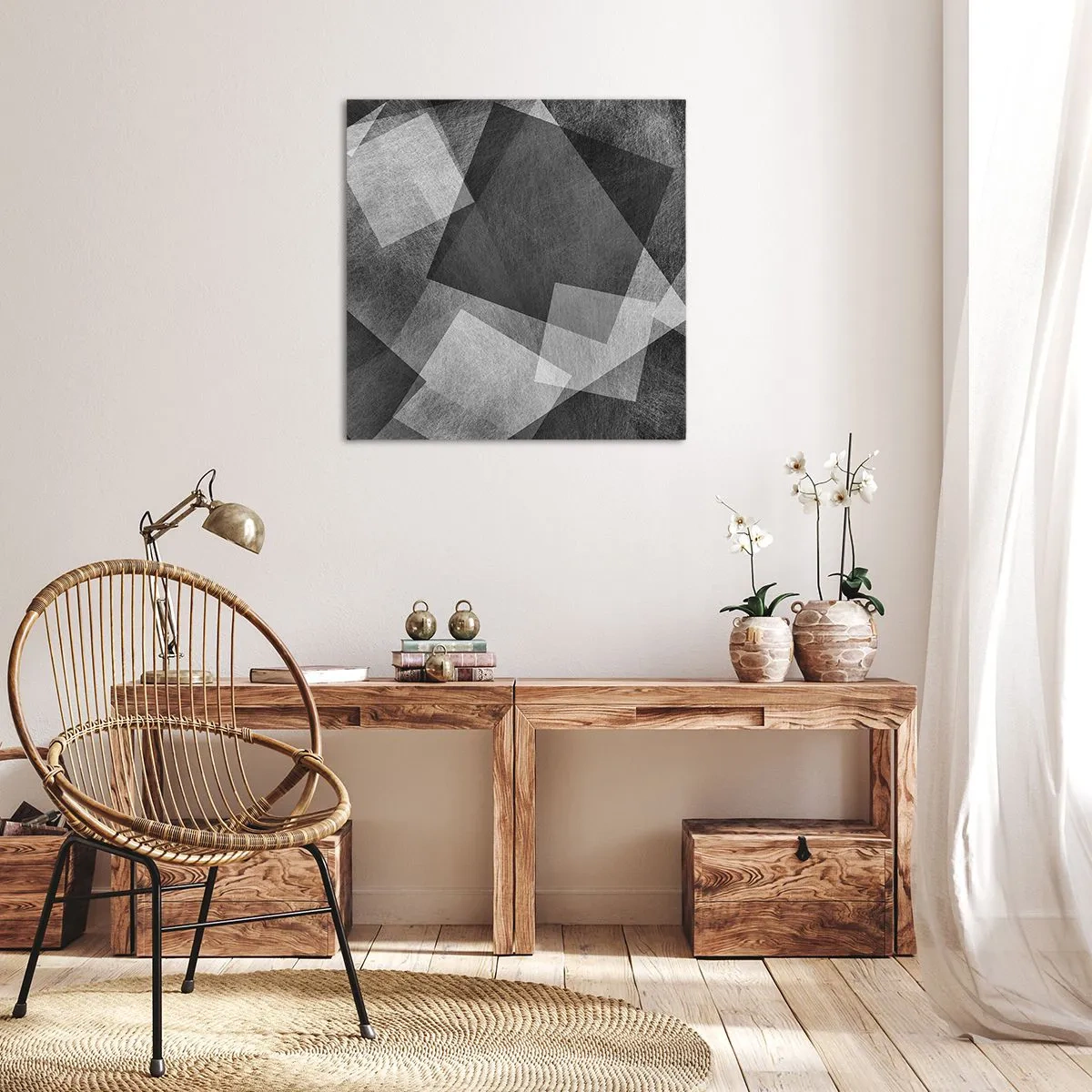 Quadro em tela - Um eterno símbolo da durabilidade e da ordem - 40x40 cm