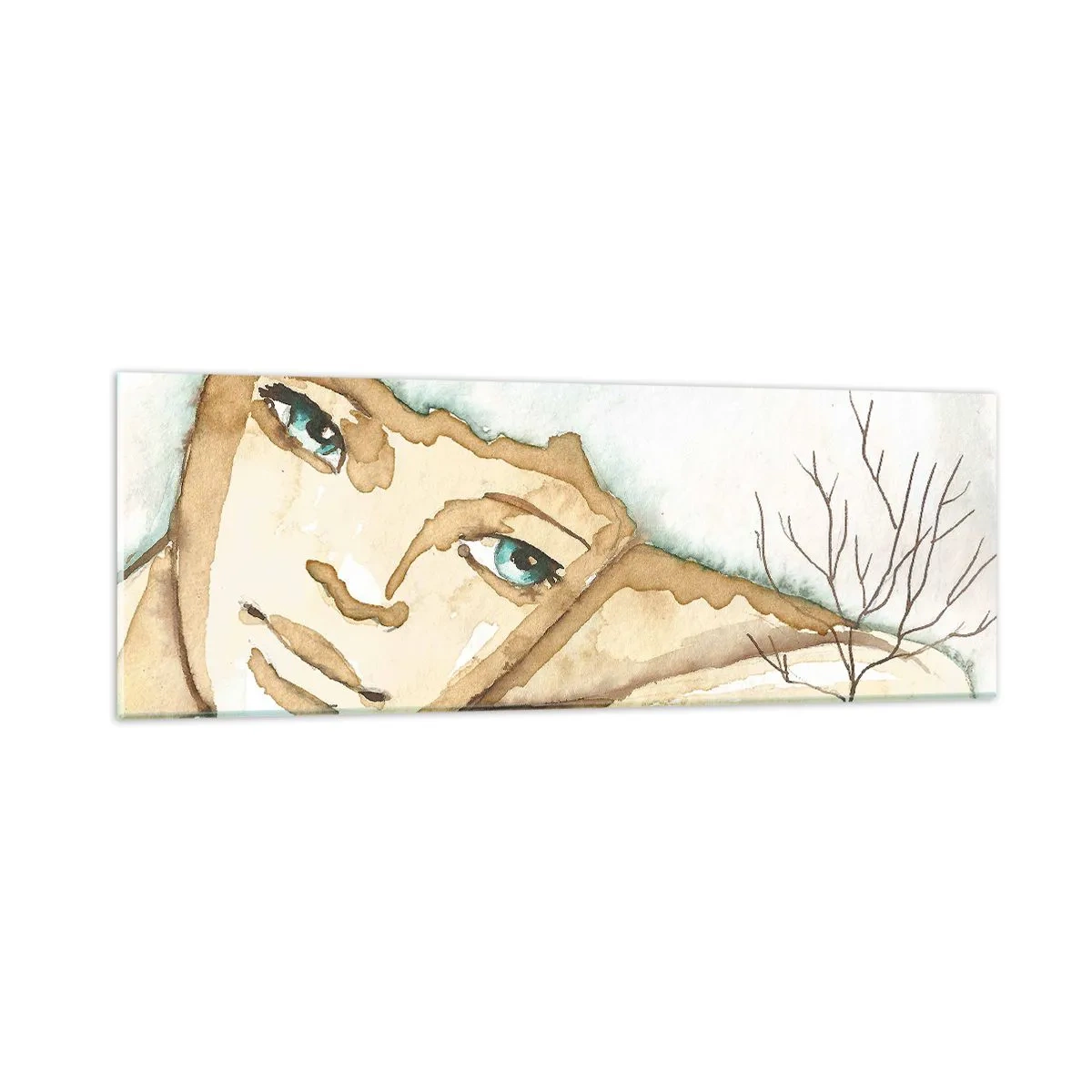 Quadro em vidro - A árvore da poesia cresce do silêncio - 90x30 cm