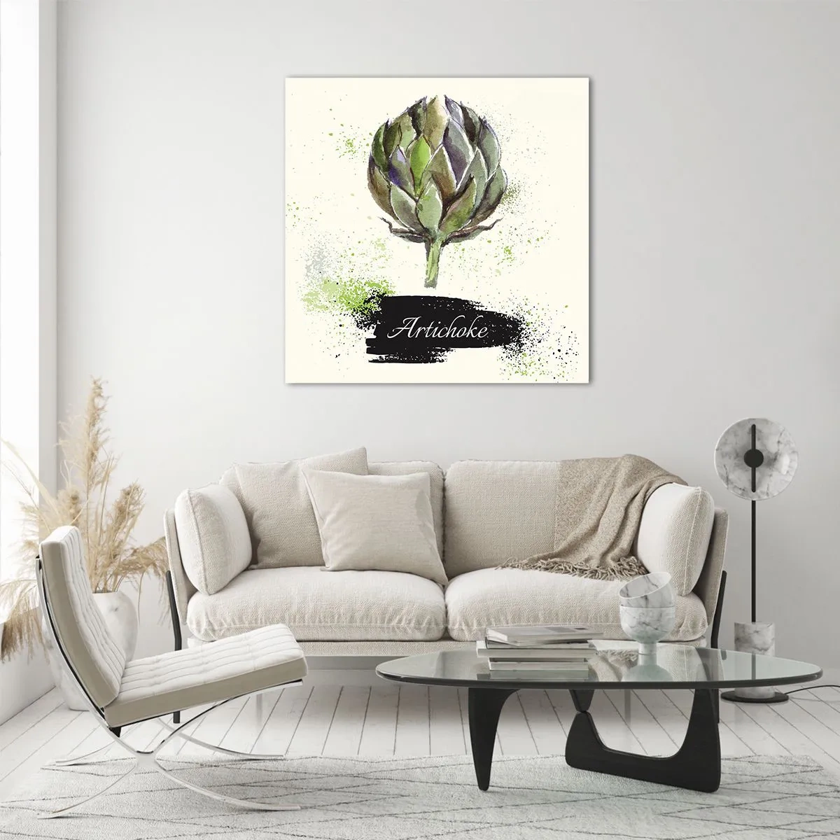 Quadro em vidro - Viva os vegetais! - 30x30 cm