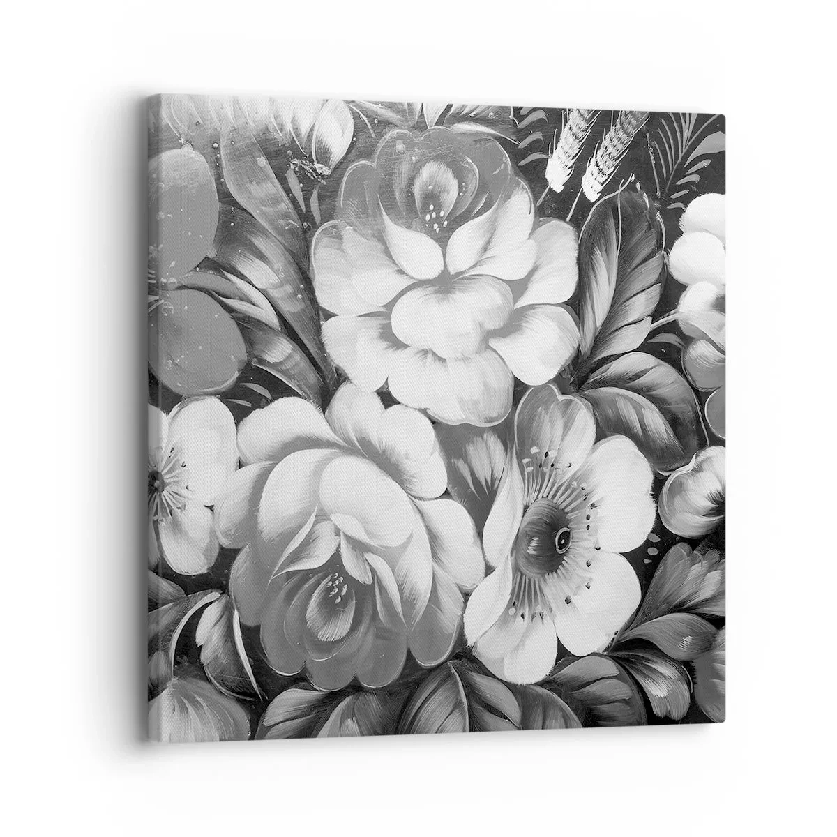 Quadro em tela - A beleza em cinza - 30x30 cm