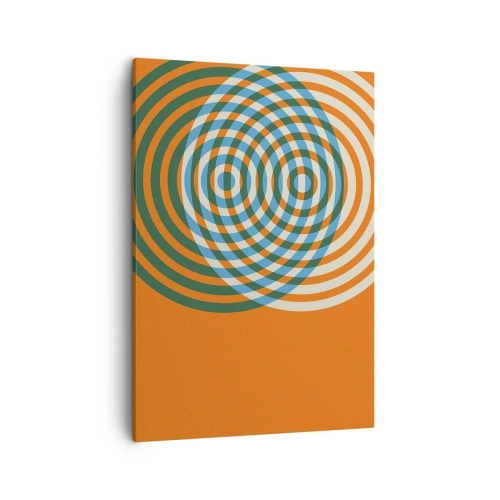 Quadro em tela - Variação circular abstrata - 50x70 cm