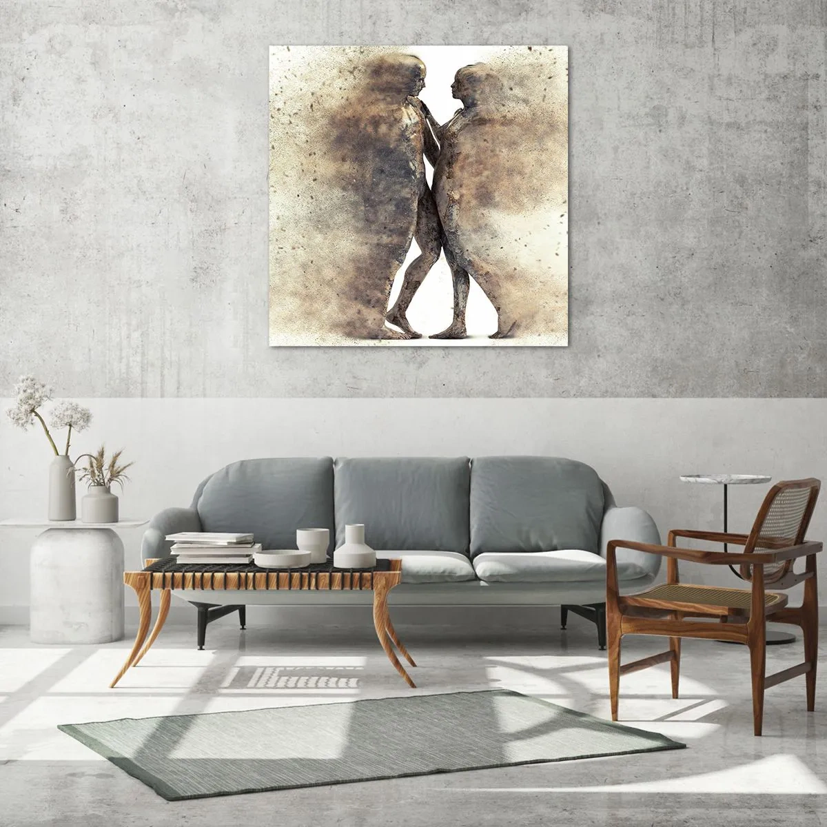 Quadro em vidro - Do pó vieram para amar - 40x40 cm