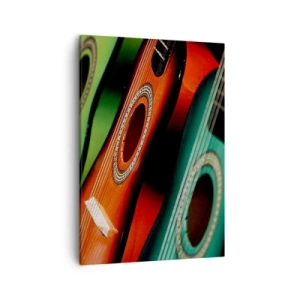 Quadro em tela - A guitarra tem muitas cores - 50x70 cm